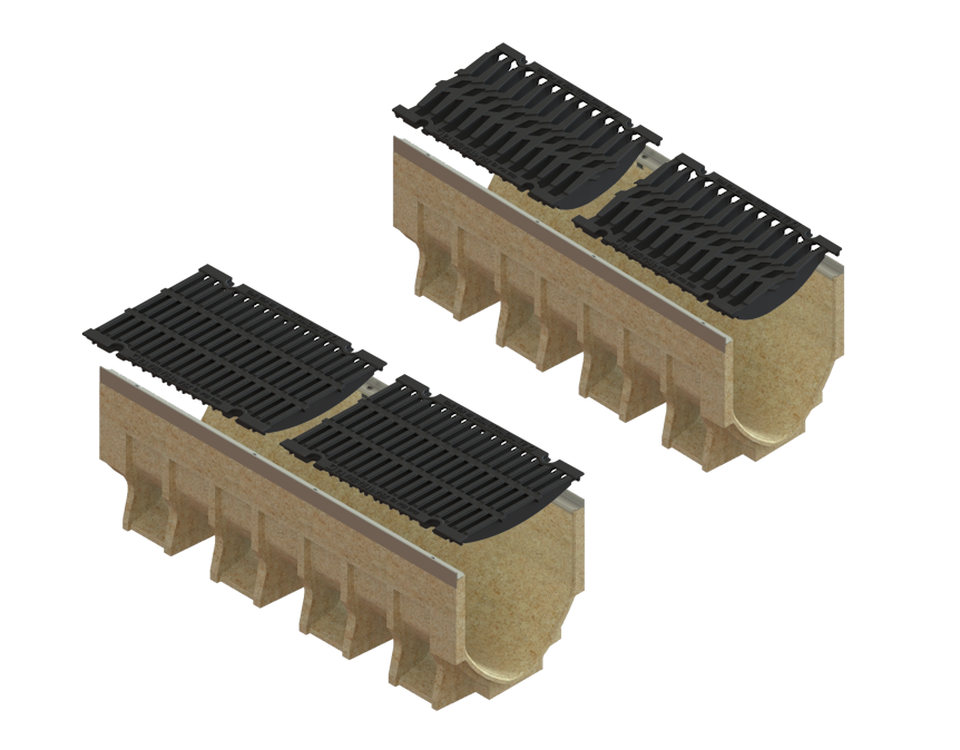 Лоток полимербетонный CompoMax Drive V DN300